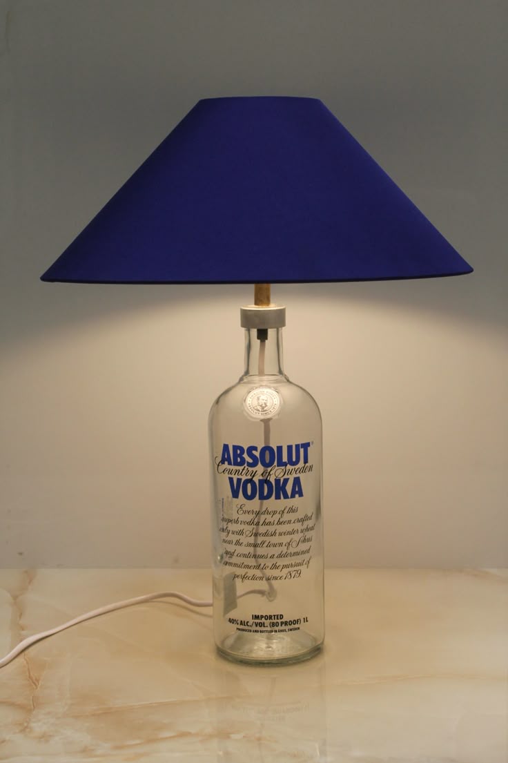 Rebello Absolut Vodka Bottle Table Lamp
