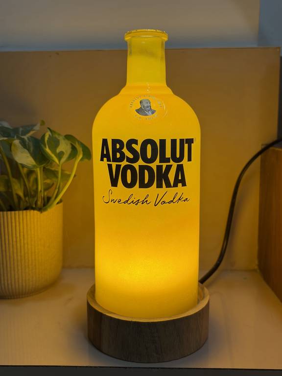 Absolut Table In Lit Lamp (Yellow)