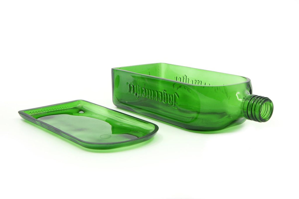 Jägermeister Upcycled Glass Platter – Handcrafted Bar Serveware
